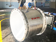 客戶定制的DN800大管徑電磁流量計順利交貨